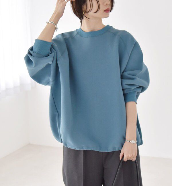 quaranciel「quaranciel:〈洗濯機可能〉ポンチ ドロスト ルーズ プルオーバー」|スウェット・ジャージ|ブルー