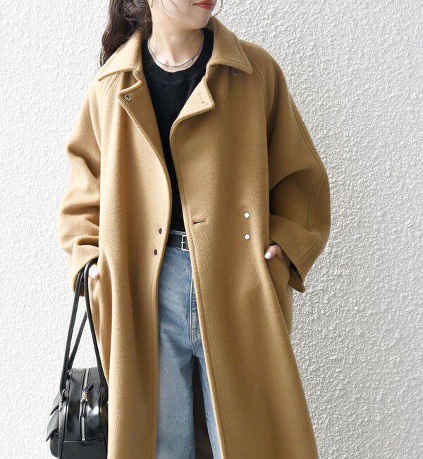 SHIPS any「SHIPS any: バルマカーン コクーン コート 25AW」|ステンカラーコート|