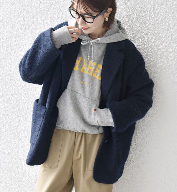 SHIPS any「SHIPS any: ウール ミックス シャギー シングル コート」|その他|