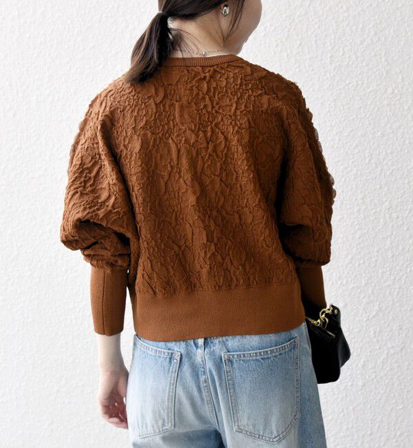 SHIPS any「《一部追加予約》SHIPS any:〈手洗い可能〉ジャカード バンピー コンパクト カーディガン」|カーディガン|