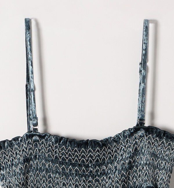 SHIPS any「bon_meur:〈手洗い可能〉クラッシュ ベロア シャーリング 2WAY スカート」|フレア|