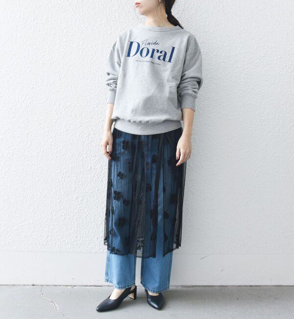 SHIPS any「bon_meur: フラワー ビーズ ラップスカート &times; ストレート パンツ セット」|その他|