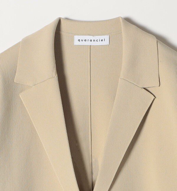 quaranciel「quaranciel:〈手洗い可能〉コンパクト ワイド テーラード ニット ジャケット」|テーラードジャケット|
