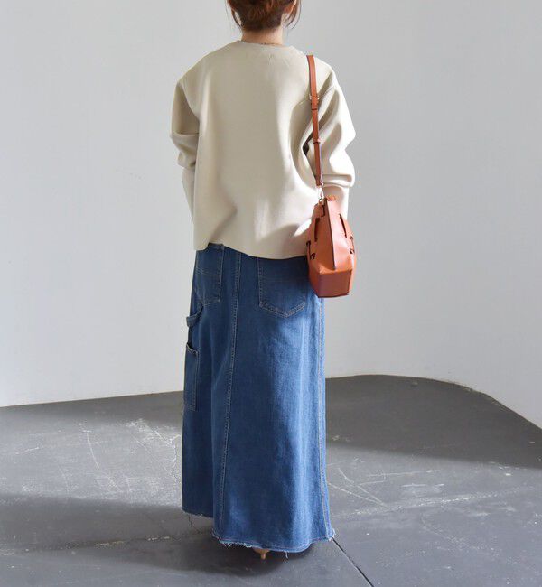 quaranciel「《一部追加予約》quaranciel:〈手洗い可能〉ノーカラー ポケット ニット ジャケット」|ノーカラージャケット|