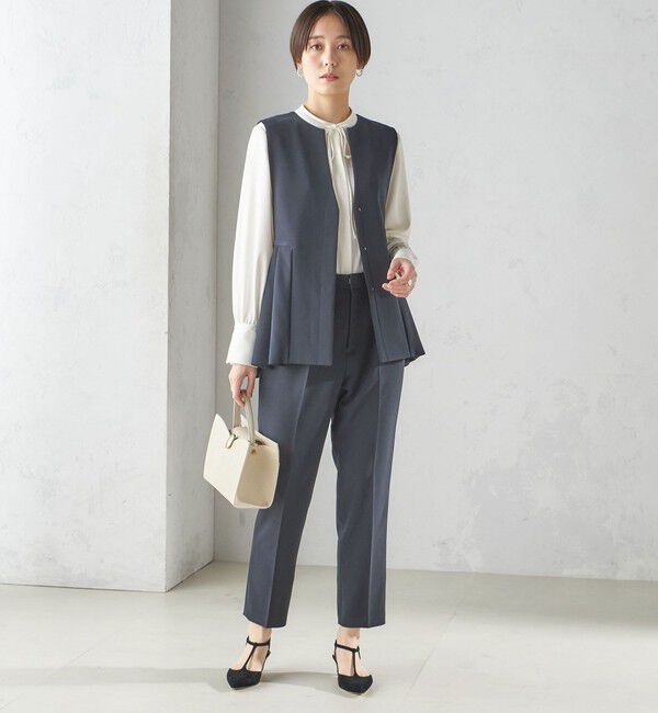 SHIPS for women「〈手洗い可能〉ダブル クロス パンツ（セレモニー対応可）」|スラックス|