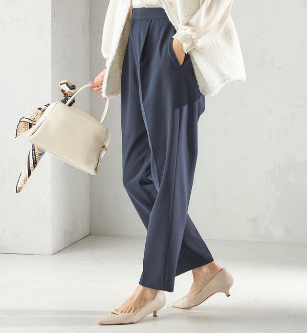 SHIPS for women「〈手洗い可能〉ダブル クロス パンツ（セレモニー対応可）」|スラックス|