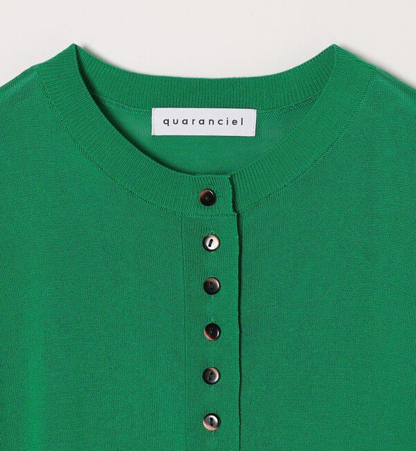 quaranciel「quaranciel:〈手洗い可能〉シルク ミックス ヘンリーネック ニット プルオーバー」|ニット・セーター|