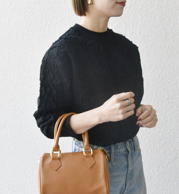 SHIPS any「《一部追加予約》SHIPS any:〈手洗い可能〉ジャカード バンピー クルーネック プルオーバー」|ニット・セーター|