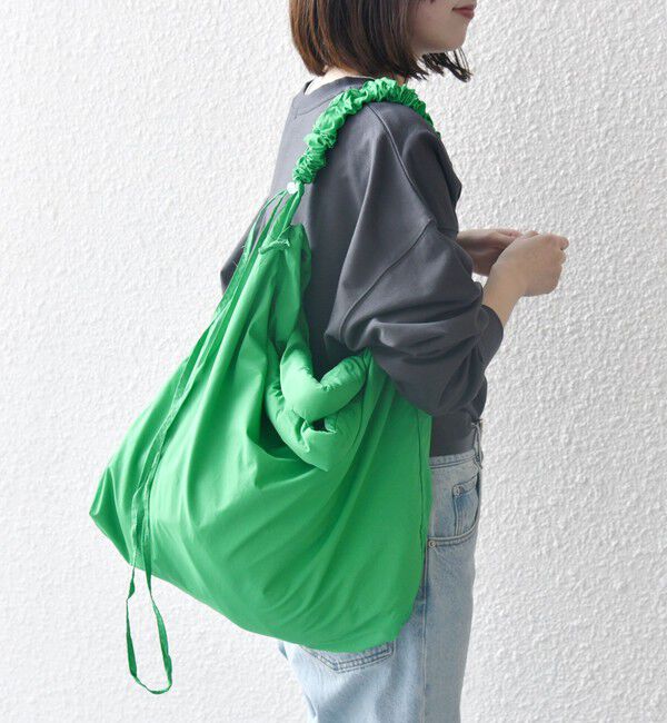 SHIPS any「SHIPS any: 3WAY ナイロン ギャザー ショルダーバッグ (ユニセックス)◇」|ショルダー・メッセンジャー|グリーン