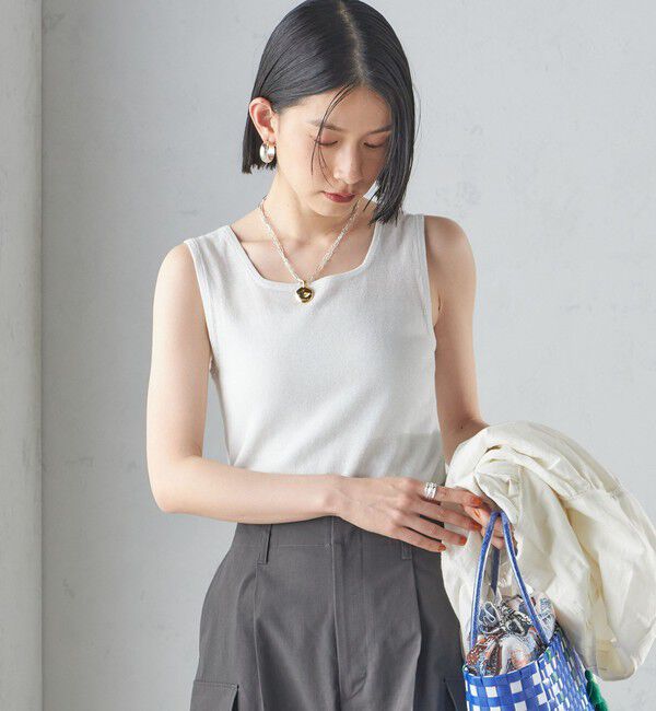 SHIPS for women「〈洗濯機可能〉2WAY ラメ タンクトップ」|タンクトップ|