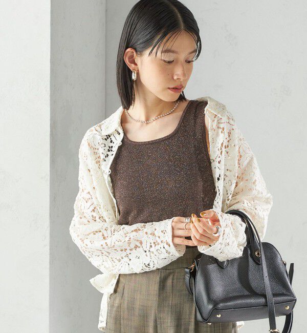 SHIPS for women「〈洗濯機可能〉2WAY ラメ タンクトップ」|タンクトップ|