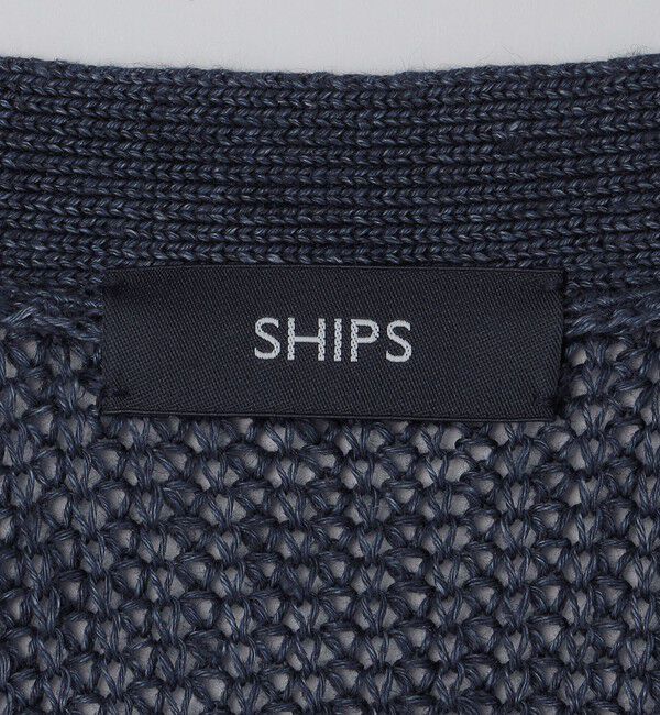 SHIPS「SHIPS: サンフェード リネン Vネック カーディガン」|カーディガン|