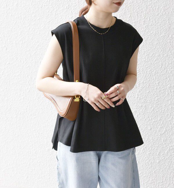 SHIPS any「《一部追加予約》SHIPS any:〈接触冷感/汗染み防止加工/洗濯機可能〉Aライン フレンチスリーブ TEE」|Tシャツ・カットソー|