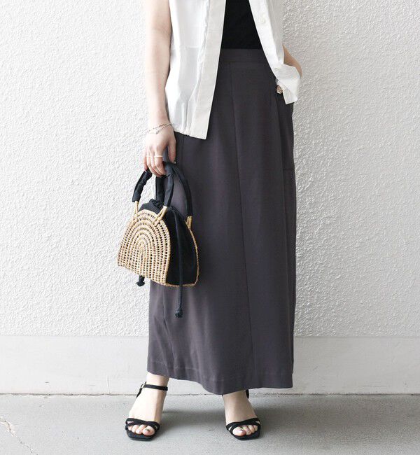 SHIPS any「《一部追加予約》SHIPS any:〈接触冷感/汗染み防止加工/洗濯機可能〉Iライン イージー スカート」|スカート|
