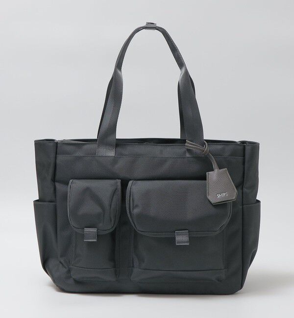 SHIPS「【新色追加】【WEB限定】SHIPS: ビズ ワイド ブリーフ トート バッグ」|トートバッグ|チャコールグレー