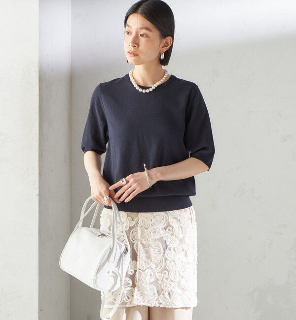 SHIPS for women「《予約》〈手洗い可能〉フラワー 刺繍 チュール ラップ スカート」|スカート|