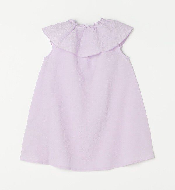 SHIPS any「SHIPS any: シアサッカー フリルカラー ノースリーブ ワンピース <KIDS>」|ワンピース|