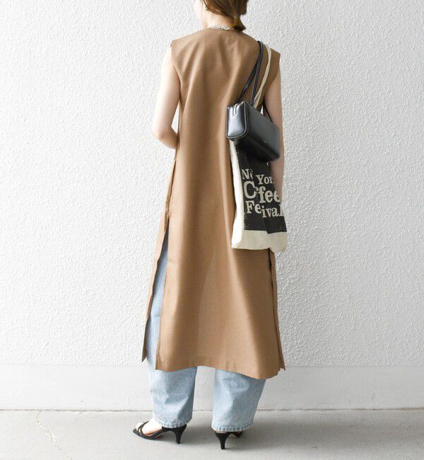 SHIPS any「SHIPS any:〈洗濯機可能〉リネンライク ジレ ワンピース &times; イージー パンツ セットアップ」|その他|