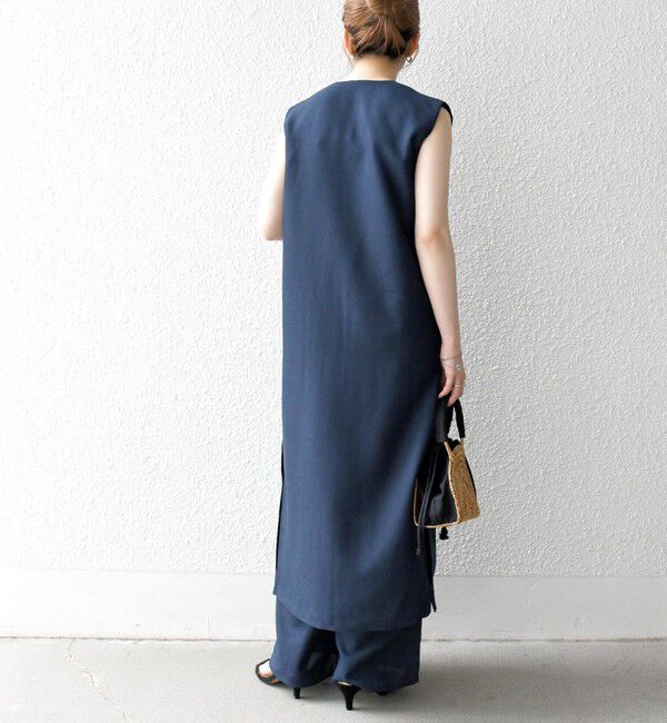 SHIPS any「SHIPS any:〈洗濯機可能〉リネンライク ジレ ワンピース &times; イージー パンツ セットアップ」|その他|