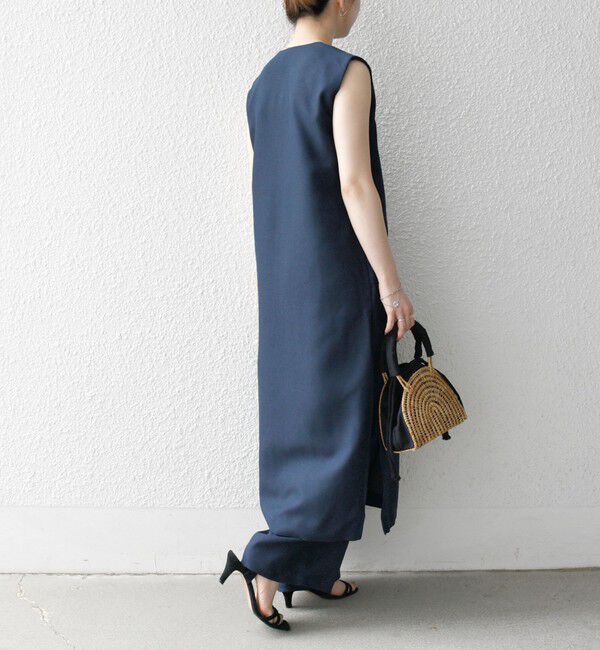 SHIPS any「SHIPS any:〈洗濯機可能〉リネンライク ジレ ワンピース &times; イージー パンツ セットアップ」|その他|