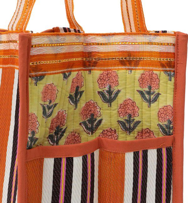 SHIPS for women「Arawali:メッシュ &times; ブロック プリント バッグ」|トートバッグ|