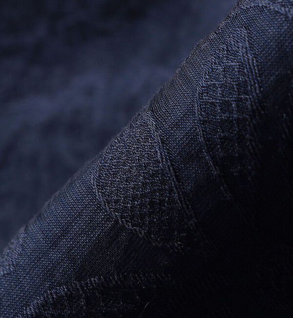 SHIPS any「SHIPS any:〈洗濯機可能〉フラワー ジャカード バイカラー プルオーバー シャツ」|シャツ・ブラウス|