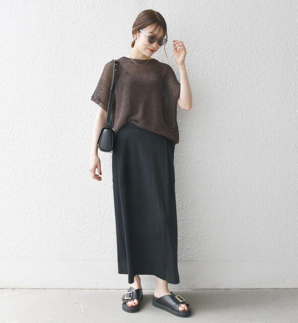 SHIPS any「《予約》SHIPS any:〈手洗い可能〉ギマ  ワイド フレンチ シアー ニット プルオーバー」|ニット・セーター|