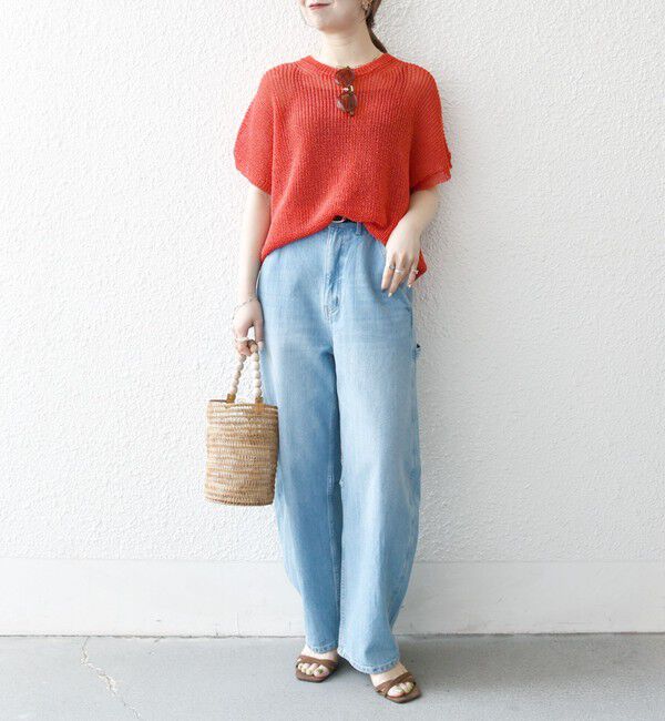 SHIPS any「《予約》SHIPS any:〈手洗い可能〉ギマ  ワイド フレンチ シアー ニット プルオーバー」|ニット・セーター|