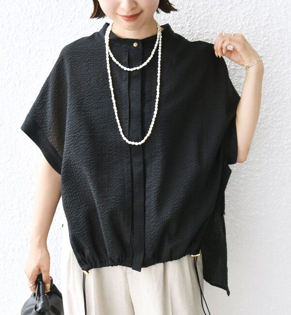 SHIPS for women「〈手洗い可能〉サッカー 裾 ドロスト ドルマン ブラウス 2」|シャツ・ブラウス|