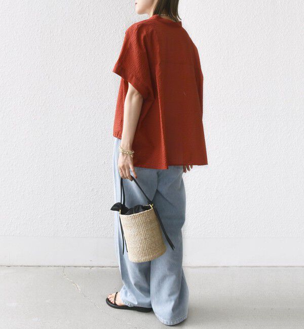 SHIPS for women「〈手洗い可能〉サッカー 裾 ドロスト ドルマン ブラウス 2」|シャツ・ブラウス|