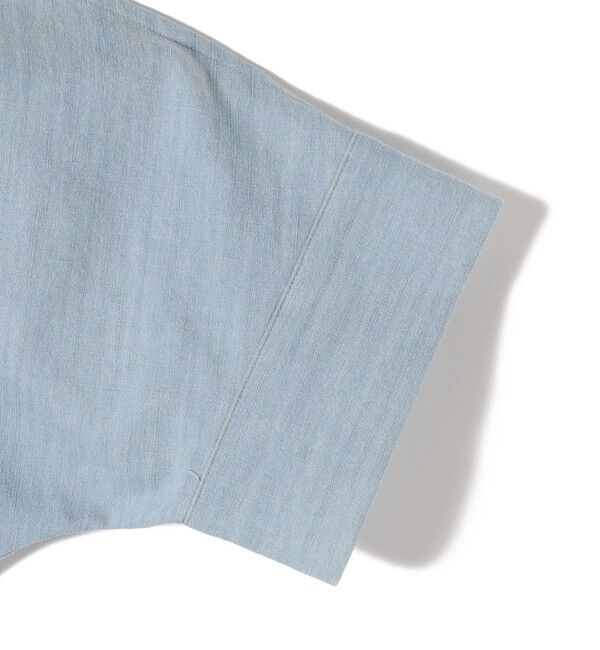 SHIPS for women「《一部追加予約》【WEB限定】〈手洗い可能〉デニム ライク タック 裾 ドロスト 羽織 シャツ」|シャツ・ブラウス|