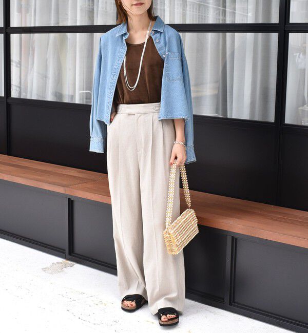 SHIPS for women「〈手洗い可能〉ポリエステル スノー ベロア 前後 2WAY タンクトップ」|タンクトップ|