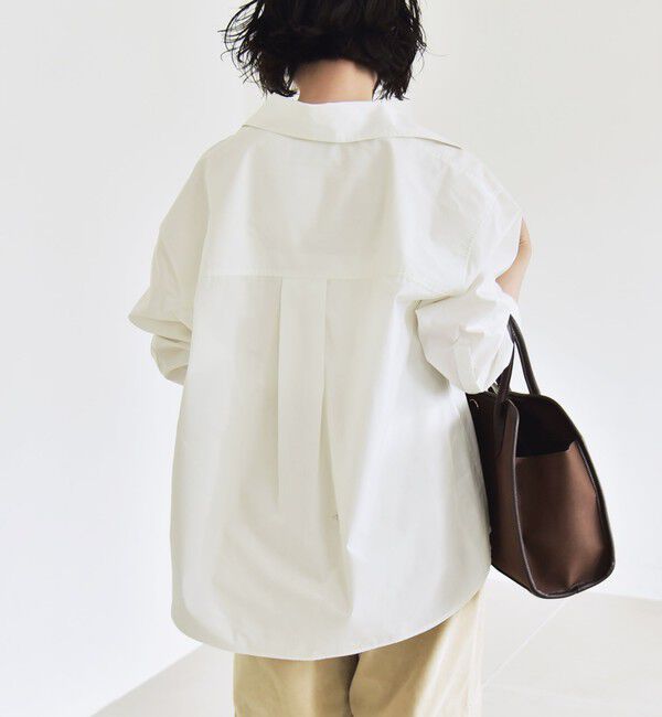 quaranciel「quaranciel:〈洗濯機可能〉REPREVE オープン カラー シャツ」|シャツ・ブラウス|