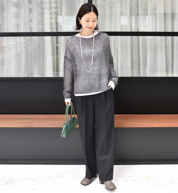 SHIPS for women「〈手洗い可能〉TUMUGITO(R) シャーク ツイード タック パンツ」|その他|