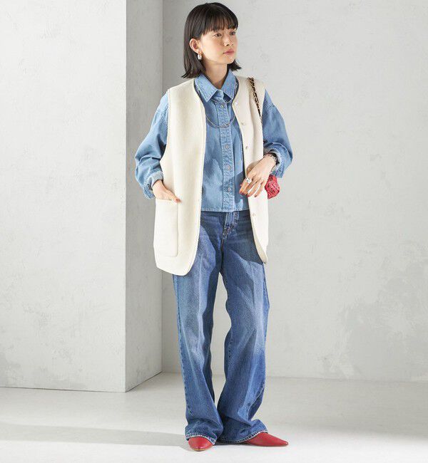 SHIPS for women「〈手洗い可能〉ボア フリース リバーシブル ベスト」|ベスト・ジレ|