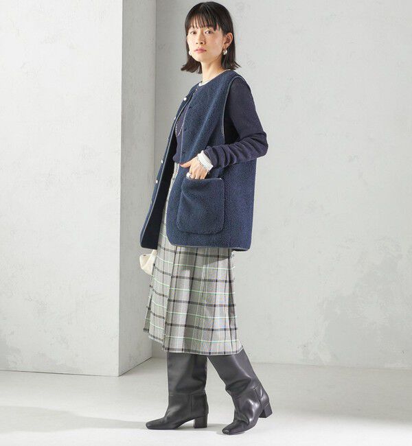 SHIPS for women「〈手洗い可能〉ボア フリース リバーシブル ベスト」|ベスト・ジレ|