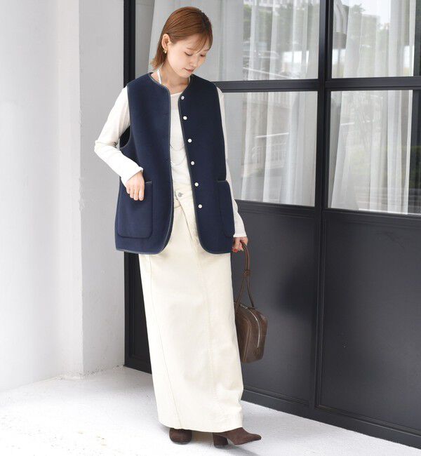 SHIPS for women「〈手洗い可能〉ボア フリース リバーシブル ベスト」|ベスト・ジレ|