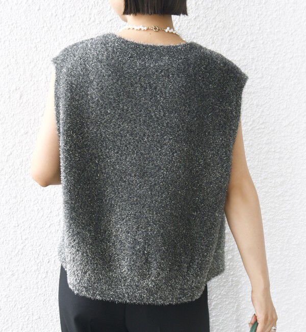 SHIPS for women「〈手洗い可能〉ラメ ニット ベスト」|ベスト・ジレ|