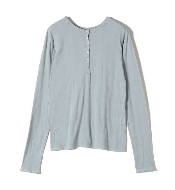 SHIPS for women「【SHIPS別注】miller: シアー ヘンリー ネック ロング スリーブ TEE」|Tシャツ・カットソー|
