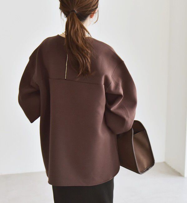 quaranciel「quaranciel:〈洗濯機可能〉ポンチ ボリュームスリーブ ビッグ スウェット プルオーバー」|スウェット・ジャージ|