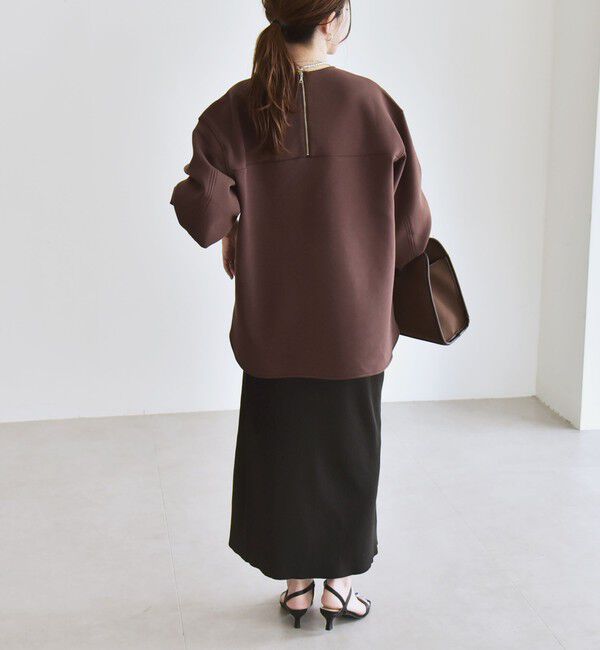 quaranciel「quaranciel:〈洗濯機可能〉ポンチ ボリュームスリーブ ビッグ スウェット プルオーバー」|スウェット・ジャージ|