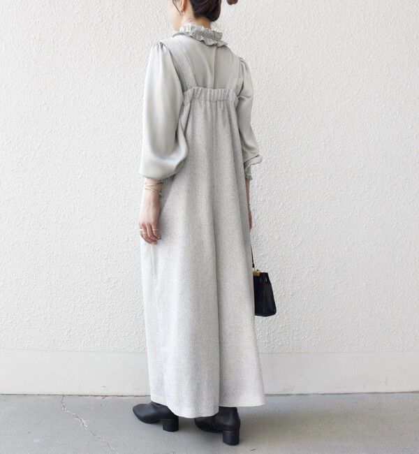 SHIPS any「SHIPS any:〈洗濯機可能〉ツイード ライク サロペット［NAVY BLUE］」|オールインワン|