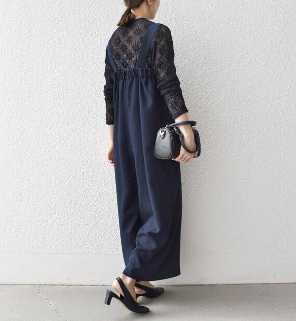 SHIPS any「SHIPS any:〈洗濯機可能〉ツイード ライク サロペット［NAVY BLUE］」|オールインワン|