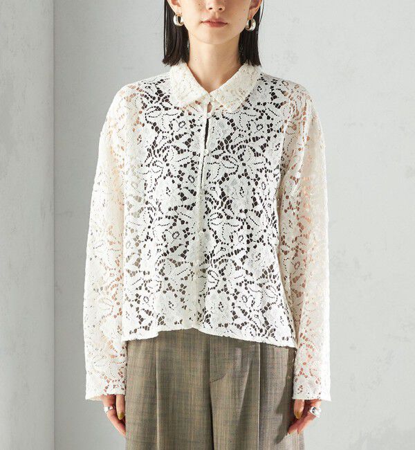 SHIPS for women「〈手洗い可能〉レース シャツ 羽織」|シャツ・ブラウス|