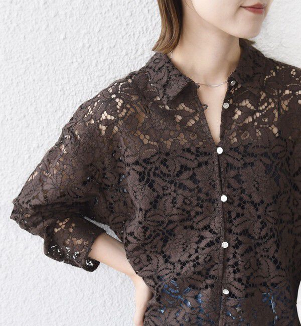 SHIPS for women「〈手洗い可能〉レース シャツ 羽織」|シャツ・ブラウス|