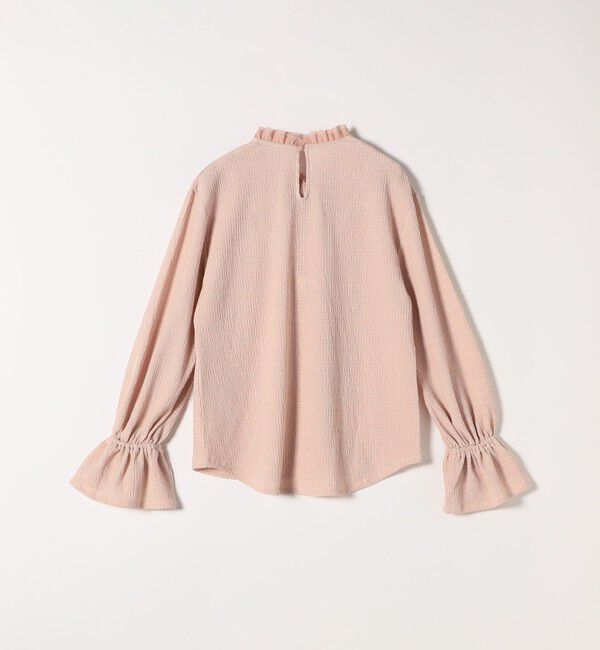 SHIPS any「SHIPS any:〈洗濯機可能〉シアー ジャージー スタンド フリル カット ブラウス」|シャツ・ブラウス|