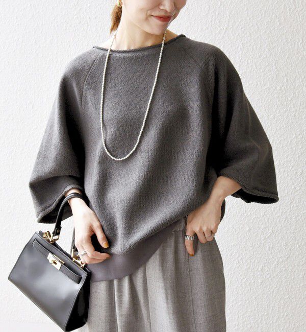 SHIPS any「SHIPS any:〈手洗い可能〉サカリバ ラグランスリーブ プルオーバー」|Tシャツ・カットソー|チャコールグレー