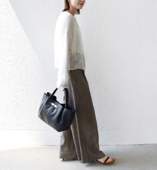 SHIPS for women「〈手洗い可能〉シャンブレー ポケット デザイン ワイド パンツ」|スラックス|