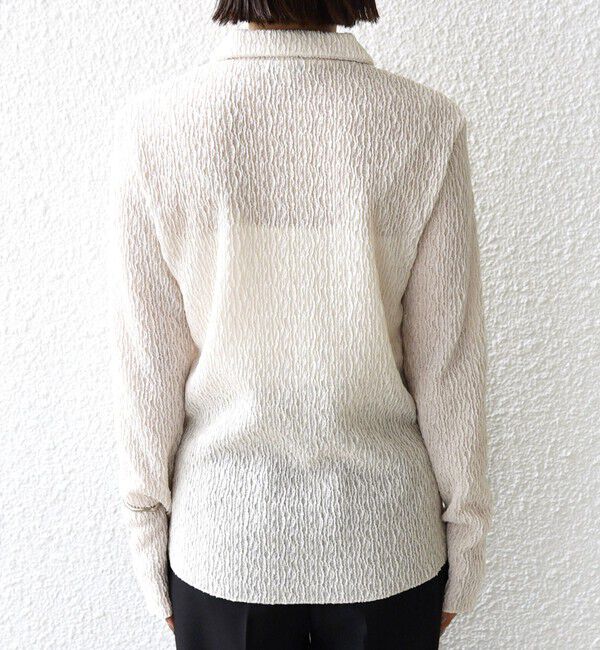 SHIPS for women「【WEB限定】〈手洗い可能〉ランダムブルーゼ シャツ カーディガン」|カーディガン|