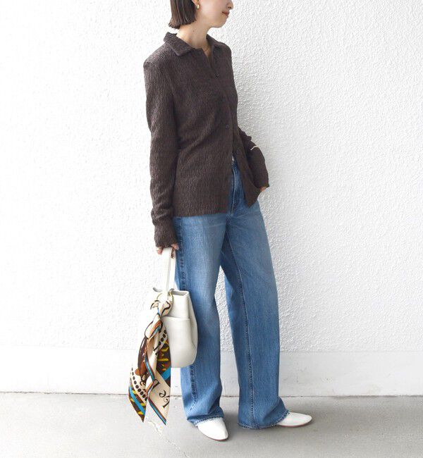 SHIPS for women「【WEB限定】〈手洗い可能〉ランダムブルーゼ シャツ カーディガン」|カーディガン|